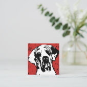 Great Dane Linoprint Klantenkaartje (Staand voorkant)