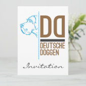 Great Dane Logo Lijn Kaart (Staand voorkant)