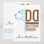 Great Dane Logo Line Kaart (Voorkant / Achterkant)
