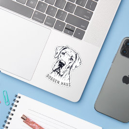 Great Dane Logo Stijl  Sticker