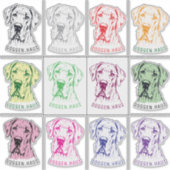 Great Dane Logo Stijlblad van Sticker (Voorkant)