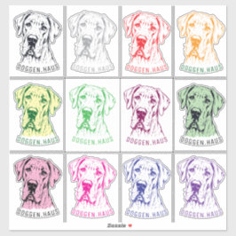Great Dane Logo Stijlblad van Sticker