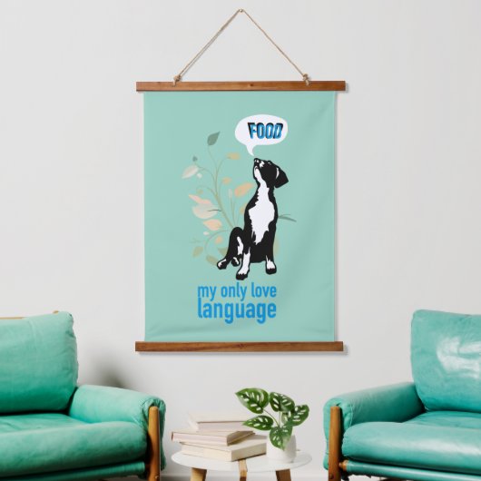 Great Dane love language Hangend Wandkleed (Woonkamer)