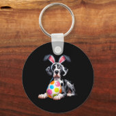 Great Dane Lovers Easter Egg Eggs Bunny Rabbits Me Sleutelhanger (Voorkant)