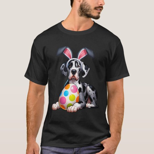 Great Dane Lovers Easter Egg Eggs Bunny Rabbits Me T-shirt (Voorkant)