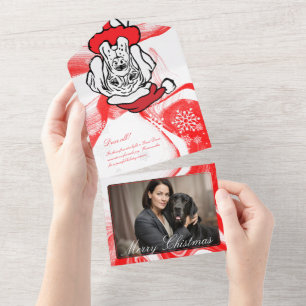 Great Dane luxe kerstgroeten All In One Uitnodiging