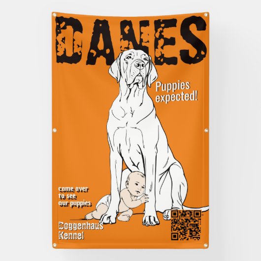 Great Dane Magazine Stijl Banner Puppy te koop (Verticaal)