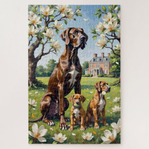 Great Dane Magnolia Tuin Kunst Legpuzzel