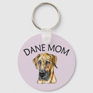 Great Dane Mam Brindle UC Sleutelhanger