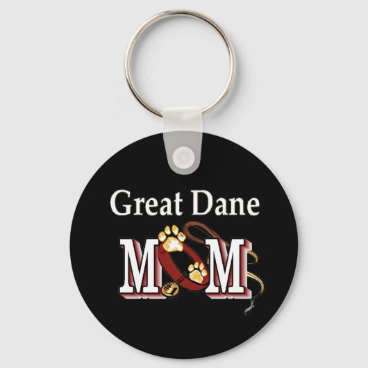 Great Dane Mam Gifts Sleutelhanger (Voorkant)