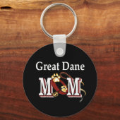 Great Dane Mam Gifts Sleutelhanger (Voorkant)