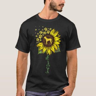 Great Dane Mam Sunflower Great Dane Lover Gifts Do T-shirt