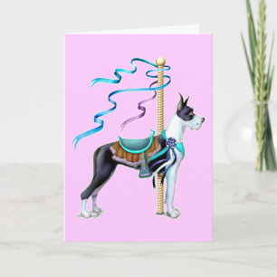 Great Dane Mantle Carousel - Gepersonaliseerd Kaart