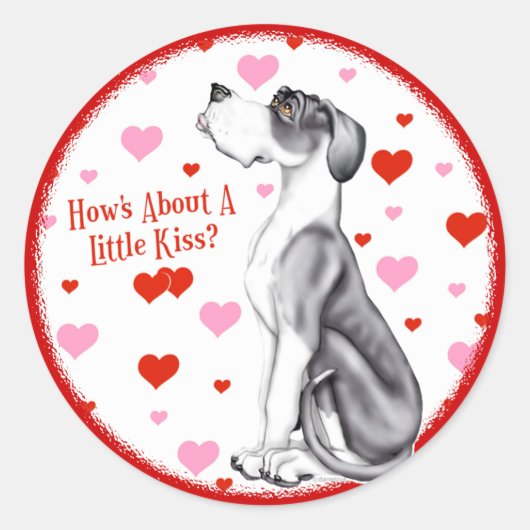Great Dane Mantle UC Kiss Sticker (Voorkant)