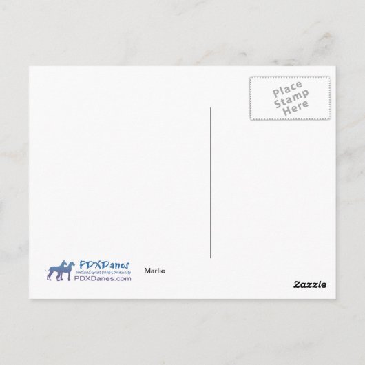 Great Dane Marley Briefkaart (Achterkant)