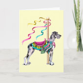 Great Dane Merle Carousel UC - Gepersonaliseerd Kaart (Voorkant)