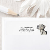 Great Dane Merle Return-verzendlabel Etiket (Insitu)