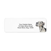 Great Dane Merle Return-verzendlabel Etiket (Voorkant)