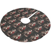 Great Dane met Kerstman Festieve Kerst Kerstboom Rok (Gekanteld)