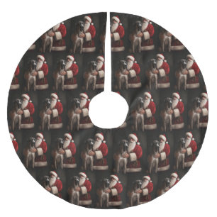 Great Dane met Kerstman Festieve Kerst  Kerstboom Rok