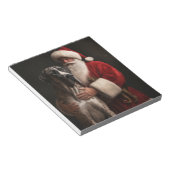 Great Dane met Kerstman Festive Kerstmis Notitieblok (Schuin)