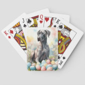 Great Dane met Pasen Eieren Pokerkaarten (Achterkant)