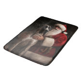 Great Dane met Sinterklaas Festive Kerst  Badmat (Gekanteld)
