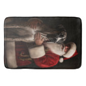 Great Dane met Sinterklaas Festive Kerst  Badmat (Voorkant)
