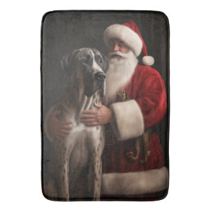 Great Dane met Sinterklaas Festive Kerst  Badmat