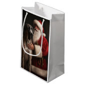 Great Dane met Sinterklaas Festive Kerst Klein Cadeauzakje (Achterkant Gekanteld)