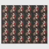 Great Dane met Sinterklaas Festive Kerstmis Cadeaupapier (Vlak)