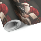 Great Dane met Sinterklaas Festive Kerstmis Cadeaupapier (Rol Hoek)