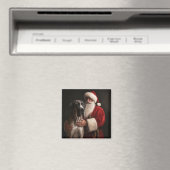 Great Dane met Sinterklaas Festive Kerstmis Magneet (Insitu (Vaatwasser))
