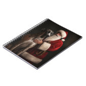 Great Dane met Sinterklaas Festive Kerstmis Notitieboek (Linkerzijde)
