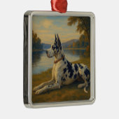 Great Dane Metalen Ornament (Rechts)