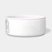 Great Dane Minimalist Line Art personalized bowl Voerbakje (Rechts)
