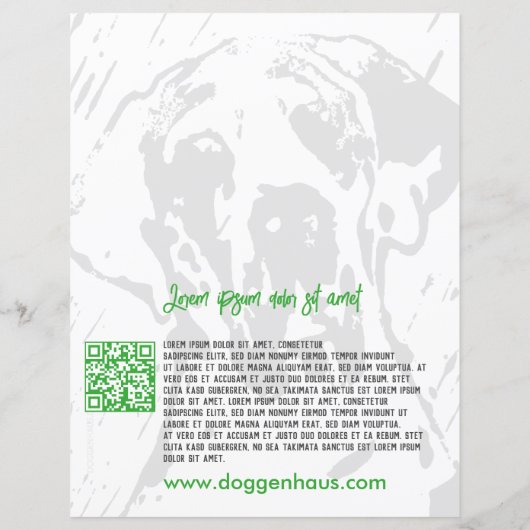 Great Dane moderne briefpapier (Achterkant)