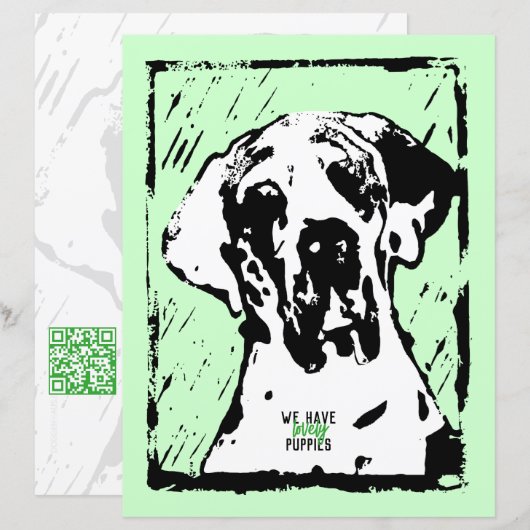 Great Dane moderne briefpapier (Voorkant / Achterkant)