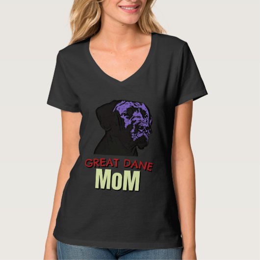 Great Dane Mom Cute Dog Great Dane T-shirt (Voorkant)