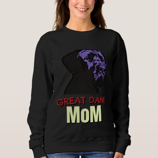 Great Dane Mom Cute Dog Great Dane Trui (Voorkant)