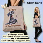 Great Dane - Naam hond toevoegen, tekst wijzigen Tote Bag
