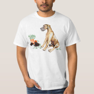 Great Dane Naughty Pup Brindle UC T-shirt