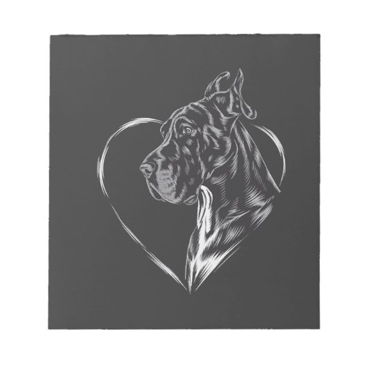 Great Dane Notitieblok (Voorkant)