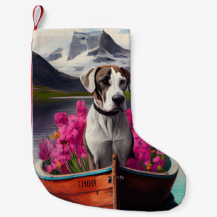 Great Dane op een peddel: Een landschappelijk avon Kleine Kerstsok