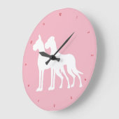 Great Dane op roze Grote Klok (Hoek)