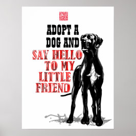 Great Dane Opvang Donatie QR Code Poster