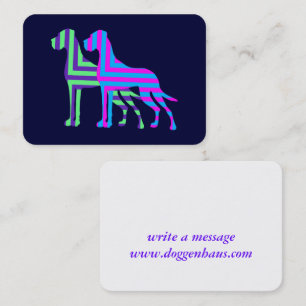 Great Dane paarse groene Visitekaart Visitekaartje