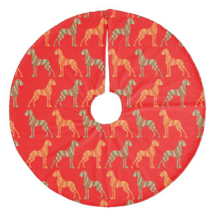 Great Dane patroon Fleece Kerstboom Rok