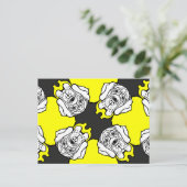 Great Dane Patroon Hoofden Briefkaart (Staand voorkant)
