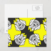Great Dane Patroon Hoofden Briefkaart (Voorkant / Achterkant)